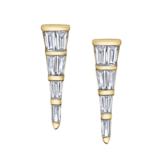 anita ko SMALL BAGUETTE DAGGER EARRINGS