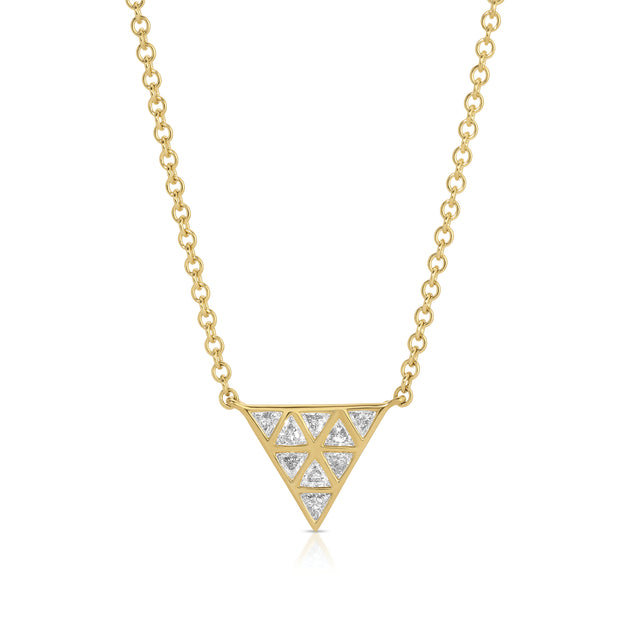 anita ko SMALL BEZELED TRILLION PENDANT