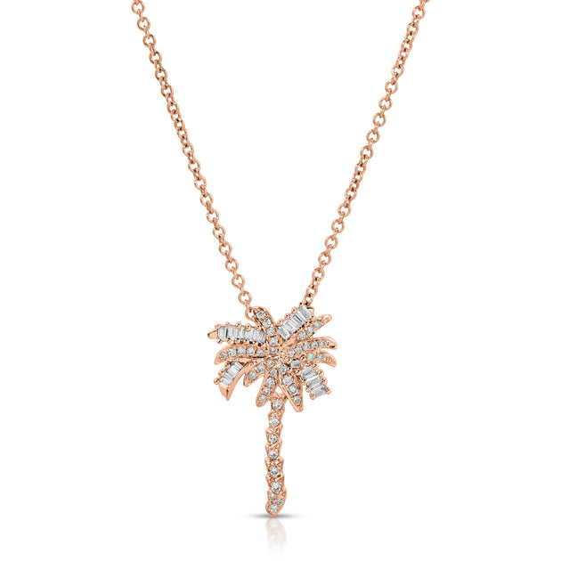 Anita Ko SMALL DIAMOND PALM TREE PENDANT
