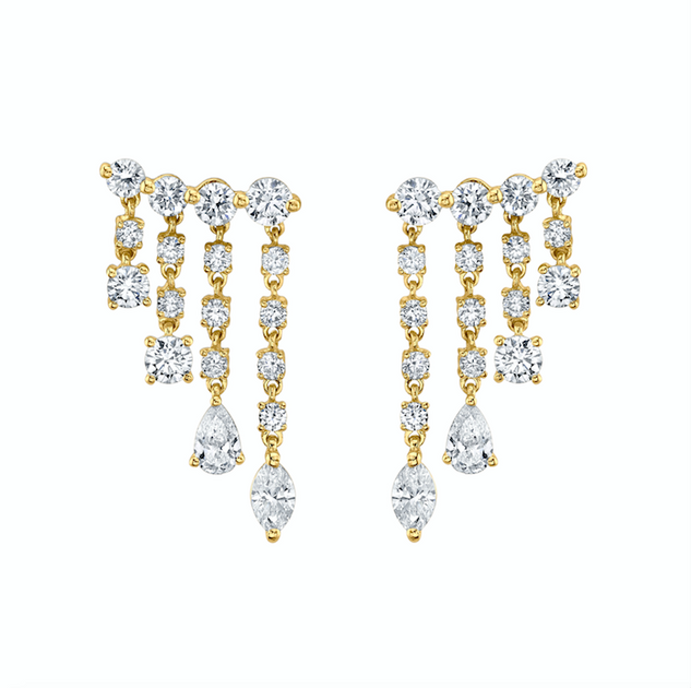 Anita Ko SMALL DIAMOND RAIN DROP EARRINGS