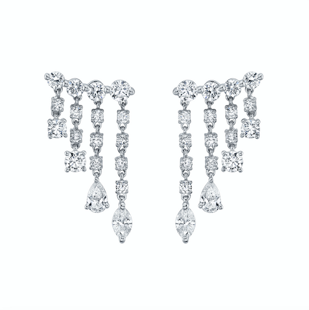 anita ko SMALL DIAMOND RAIN DROP EARRINGS
