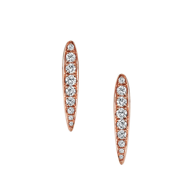 anita ko SMALL DIAMOND SPEAR EARRINGS