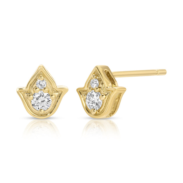 anita ko SMALL DIAMOND TULIP STUDS
