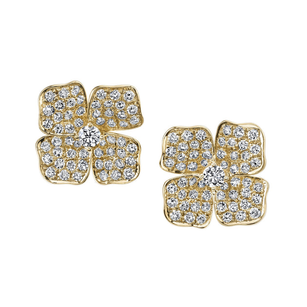 anita ko SMALL FLOWER DIAMOND STUDS
