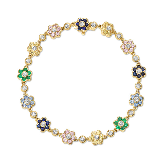 anita ko SMALL MULTI SAPPHIRE AND DIAMOND BRACELET