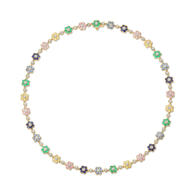 anita ko SMALL MULTI SAPPHIRE AND DIAMOND CHOKER