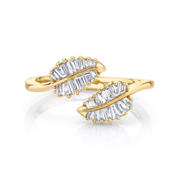 anita ko SMALL PALM LEAF DIAMOND RING