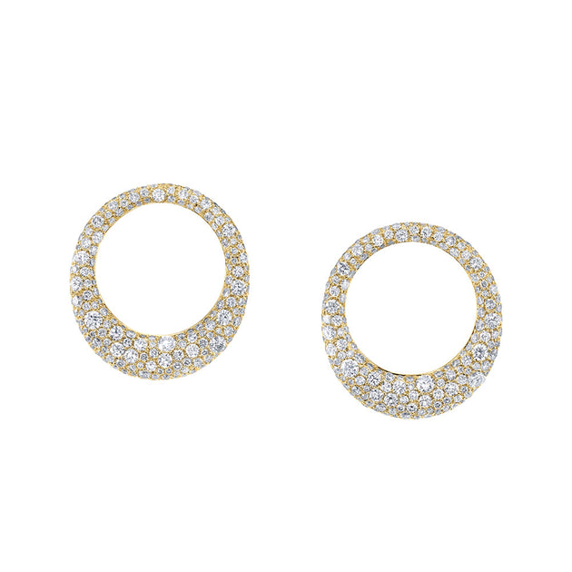 anita ko SMALL PAVE DIAMOND GALAXY EARRINGS