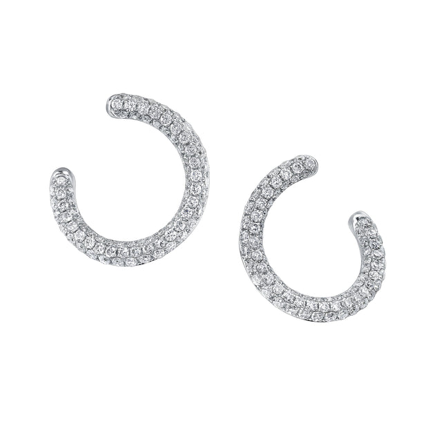 Anita Ko SMALL PAVE TWIST HOOPS