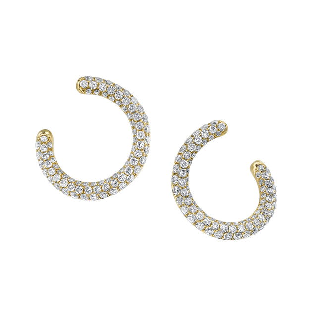 Anita Ko SMALL PAVE TWIST HOOPS