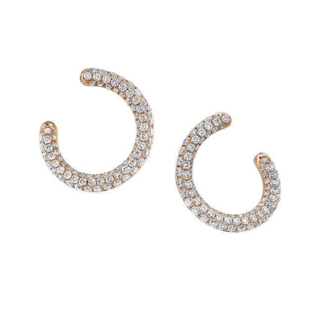 anita ko SMALL PAVE TWIST HOOPS