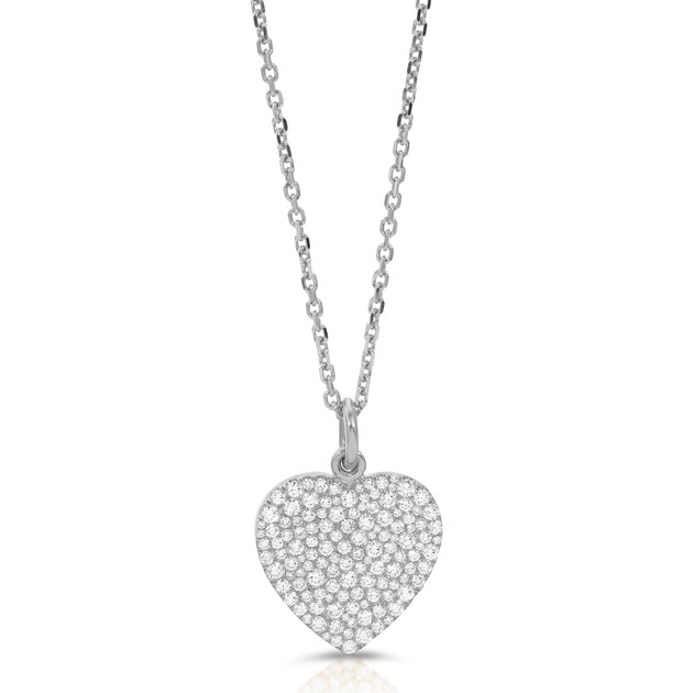 anita ko SMALL PEBBLE DIAMOND HEART PENDANT