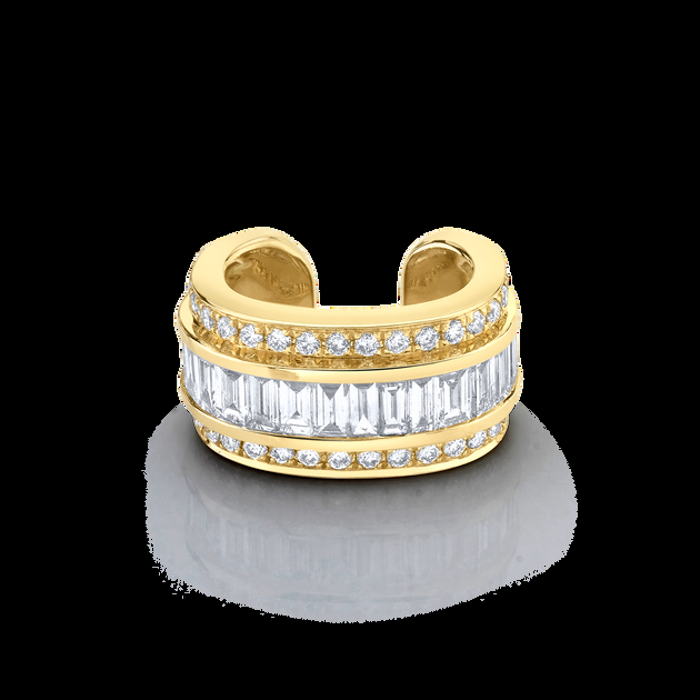 anita ko STACKED DIAMOND EAR CUFF