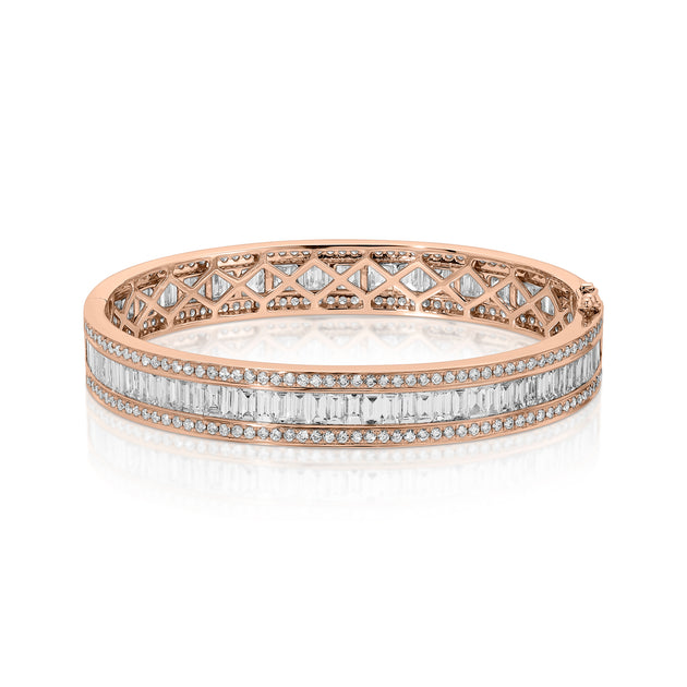 Anita Ko STACKED DIAMOND OVAL BANGLE