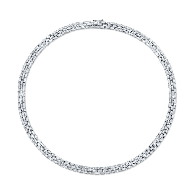 Anita Ko THREE ROW BAGUETTE DIAMOND CHOKER