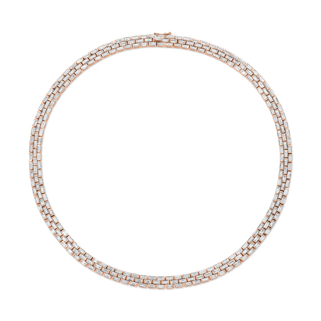 Anita Ko THREE ROW BAGUETTE DIAMOND CHOKER