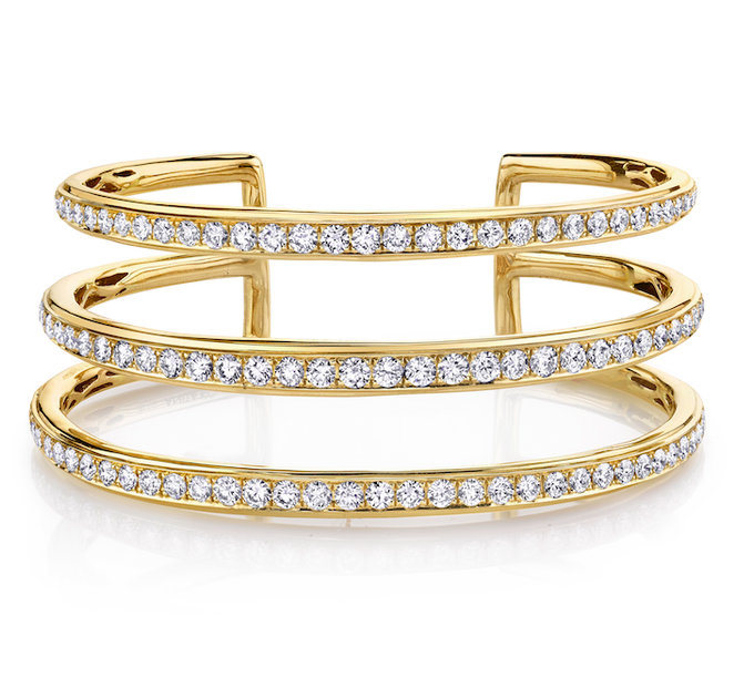 anita ko THREE ROW DIAMOND CUFF