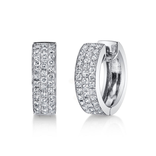 anita ko THREE ROW DIAMOND HUGGIES