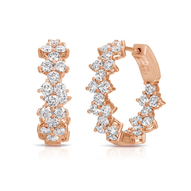 Anita Ko TRIANGLE DIAMOND ETERNITY HOOPS