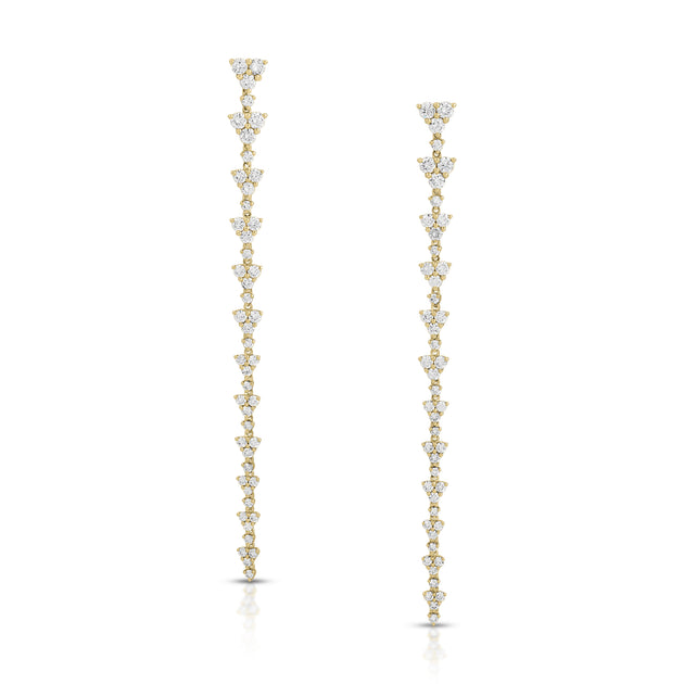Anita Ko TRIANGLE ETERNITY DIAMOND DROP EARRINGS