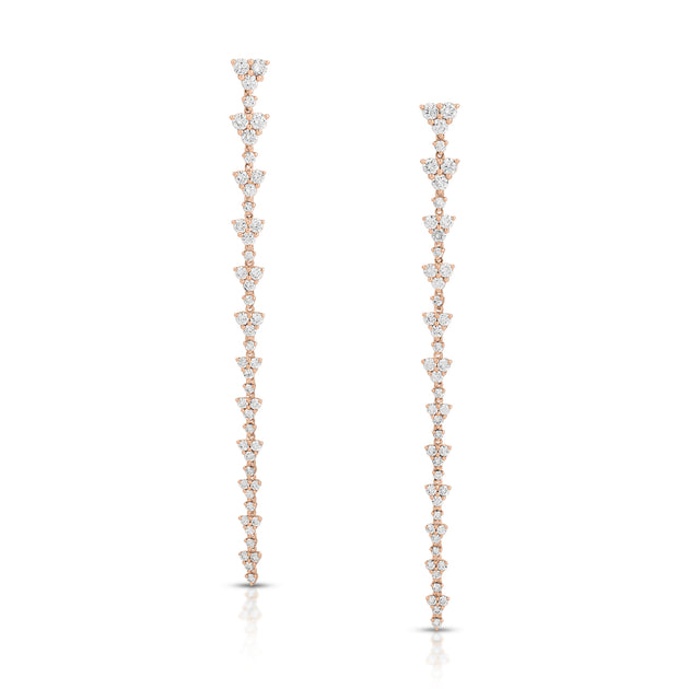 Anita Ko TRIANGLE ETERNITY DIAMOND DROP EARRINGS