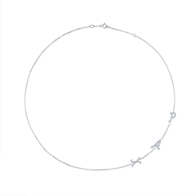 Anita Ko TRIPLE DIAMOND INITIAL NECKLACE