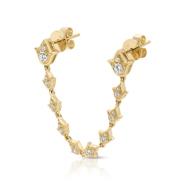 anita ko TULIP DOUBLE PIERCING LOOP EARRING