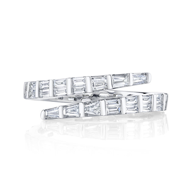 Anita Ko TWO ROW BAGUETTE DIAMOND COIL RING