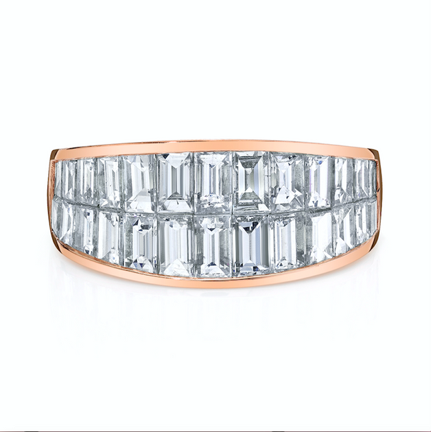 Anita Ko TWO ROW BAGUETTE GALAXY RING