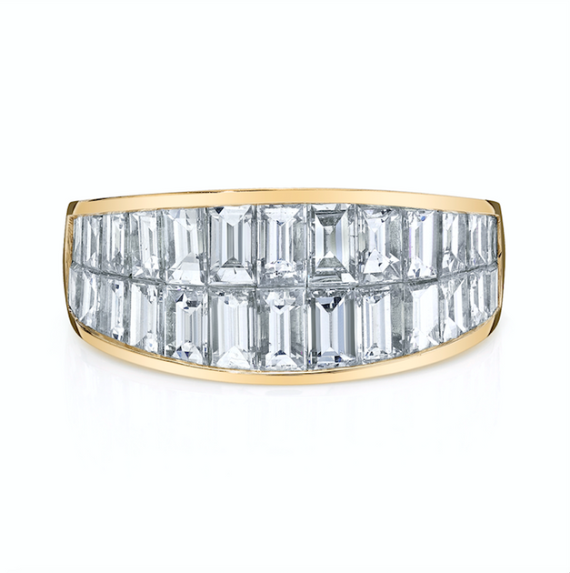 Anita Ko TWO ROW BAGUETTE GALAXY RING
