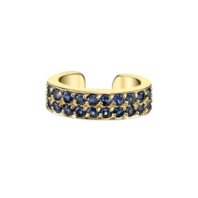 anita ko TWO ROW BLUE SAPPHIRE EAR CUFF