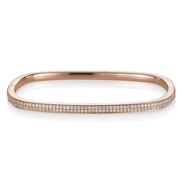 Anita Ko TWO ROW DIAMOND SQUARE BANGLE