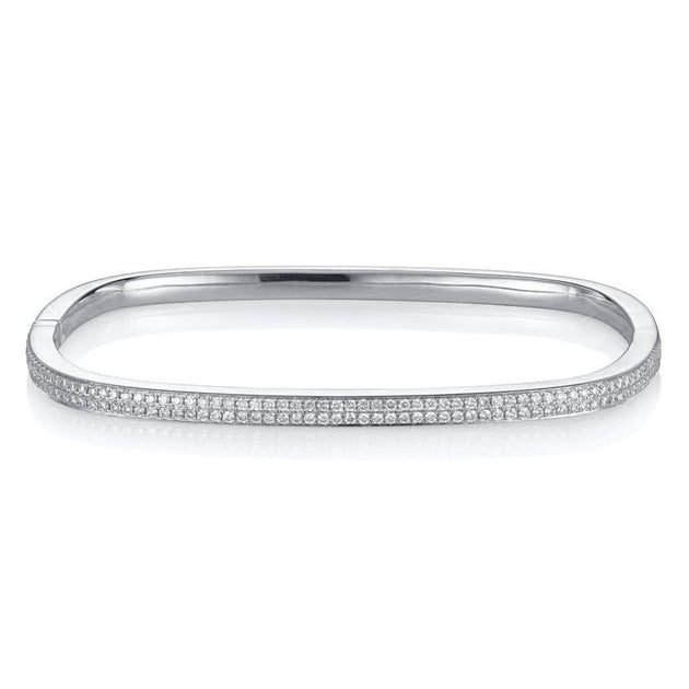 anita ko TWO ROW DIAMOND SQUARE BANGLE