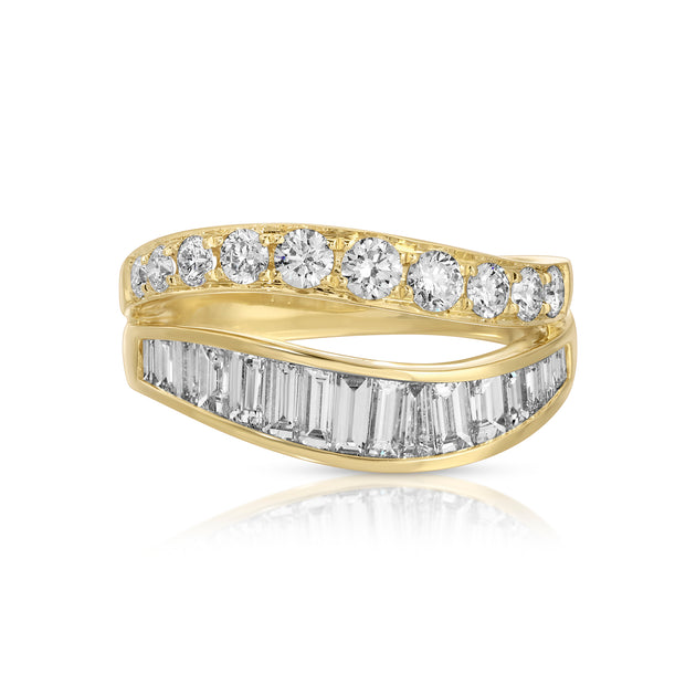 anita ko TWO ROW WAVE DIAMOND RING