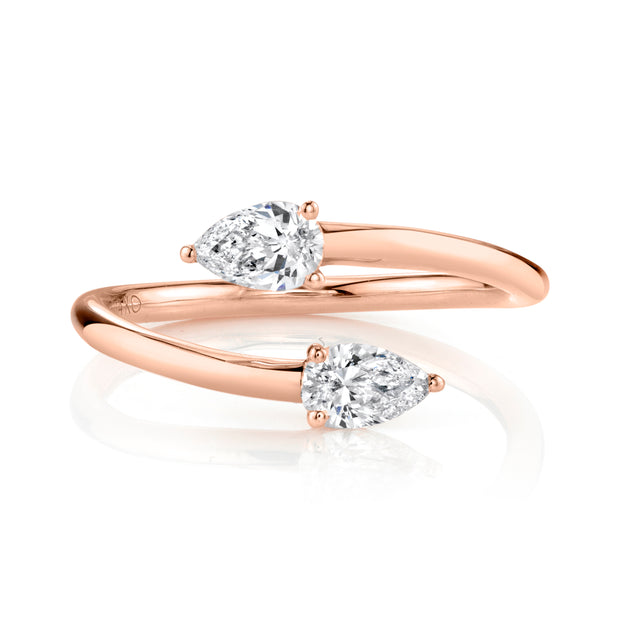 Anita Ko TWO STONE DIAMOND CLAW RING