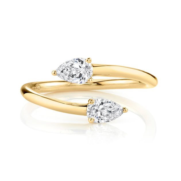 anita ko TWO STONE DIAMOND CLAW RING