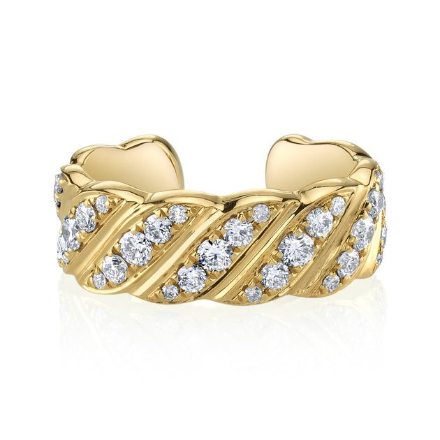 anita ko WIDE DIAMOND BRAID EAR CUFF