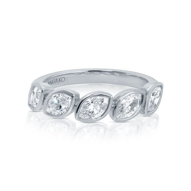 Anita Ko BEZELED MARQUISE DIAMOND DEMI-ETERNITY BAND