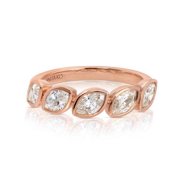 Anita Ko BEZELED MARQUISE DIAMOND DEMI-ETERNITY BAND