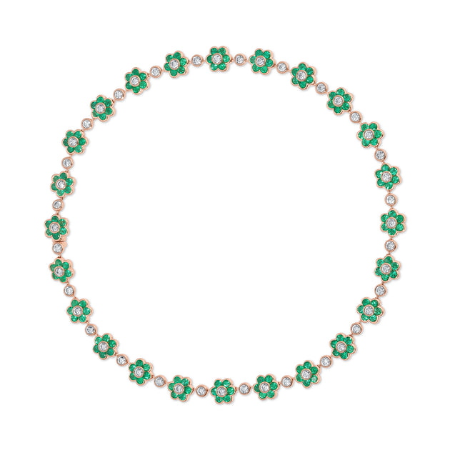 Anita Ko COLOMBIAN EMERALD AND DIAMOND FLORA CHOKER