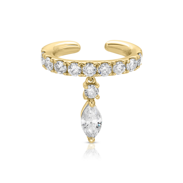 anita ko DAPHNE EAR CUFF WITH MARQUISE DIAMOND DROP