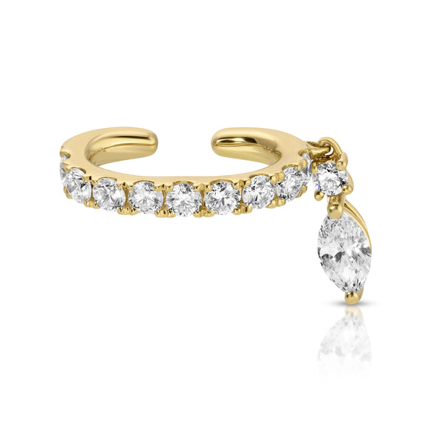 anita ko DELILAH EAR CUFF WITH MARQUISE DIAMOND DROP