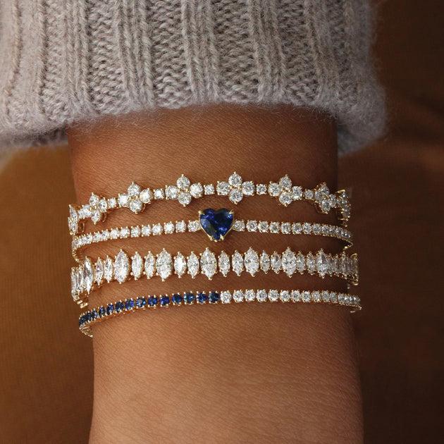 Anita Ko DIAMOND AND BLUE SAPPHIRE HEPBURN BRACELET