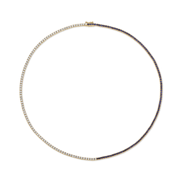 anita ko DIAMOND AND BLUE SAPPHIRE HEPBURN CHOKER 16