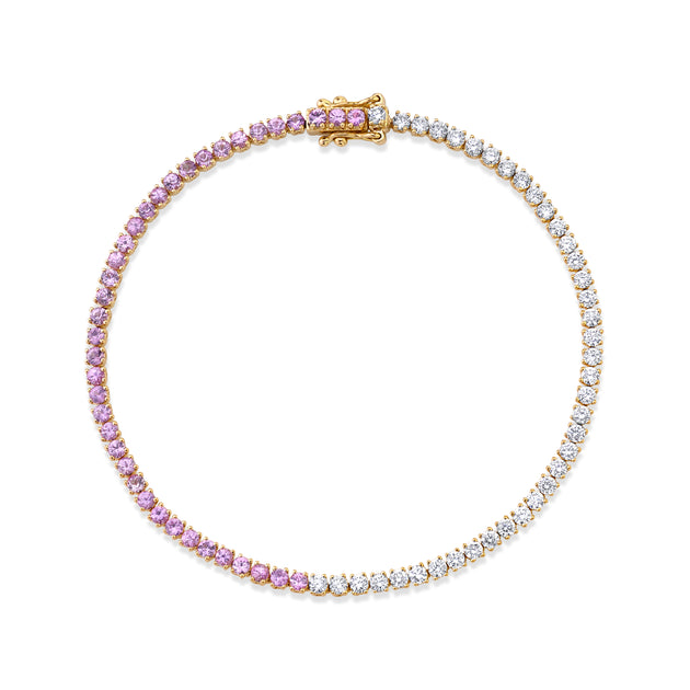 Anita Ko DIAMOND AND PINK SAPPHIRE HEPBURN BRACELET