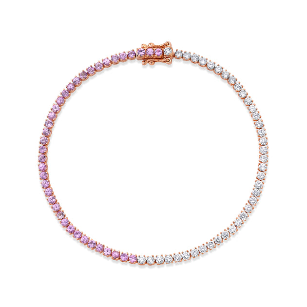 anita ko DIAMOND AND PINK SAPPHIRE HEPBURN BRACELET