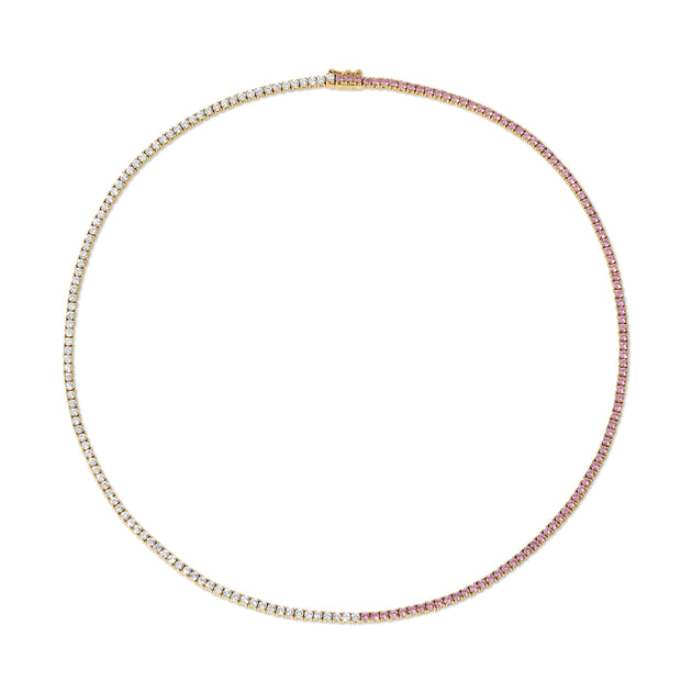 anita ko DIAMOND AND PINK SAPPHIRE HEPBURN CHOKER 16