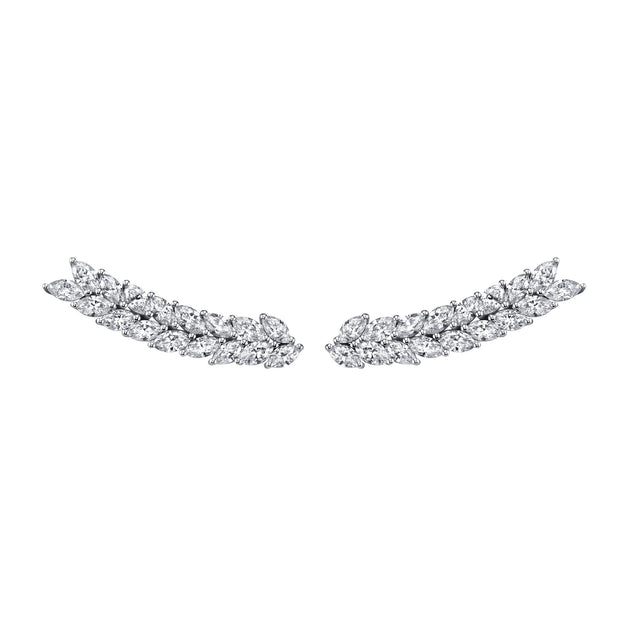 Anita Ko DOUBLE ROW MARQUISE DIAMOND FLOATING EARRINGS