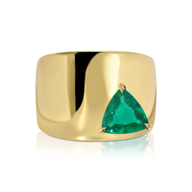anita ko GALAXY RING WITH TRILLION COLOMBIAN EMERALD