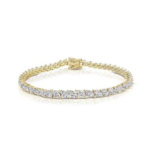 anita ko GRADUATED SIDEWAYS MARQUISE DIAMOND BRACELET